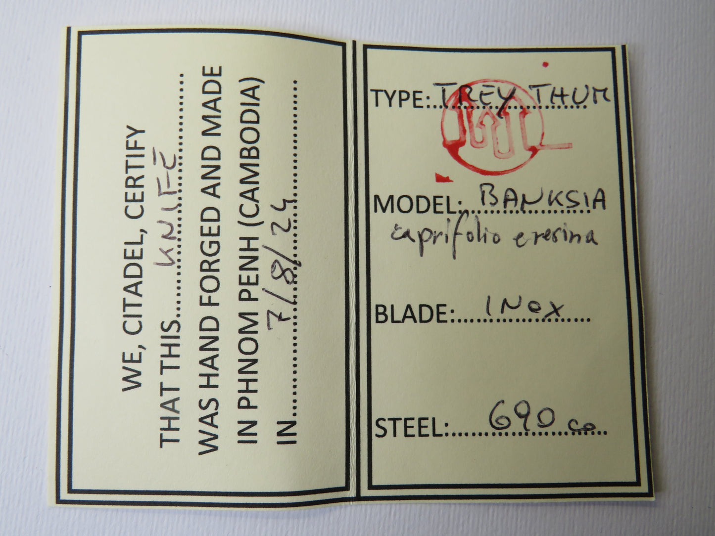 Coltello a serramanico Trey Thum Banksia by Citadel