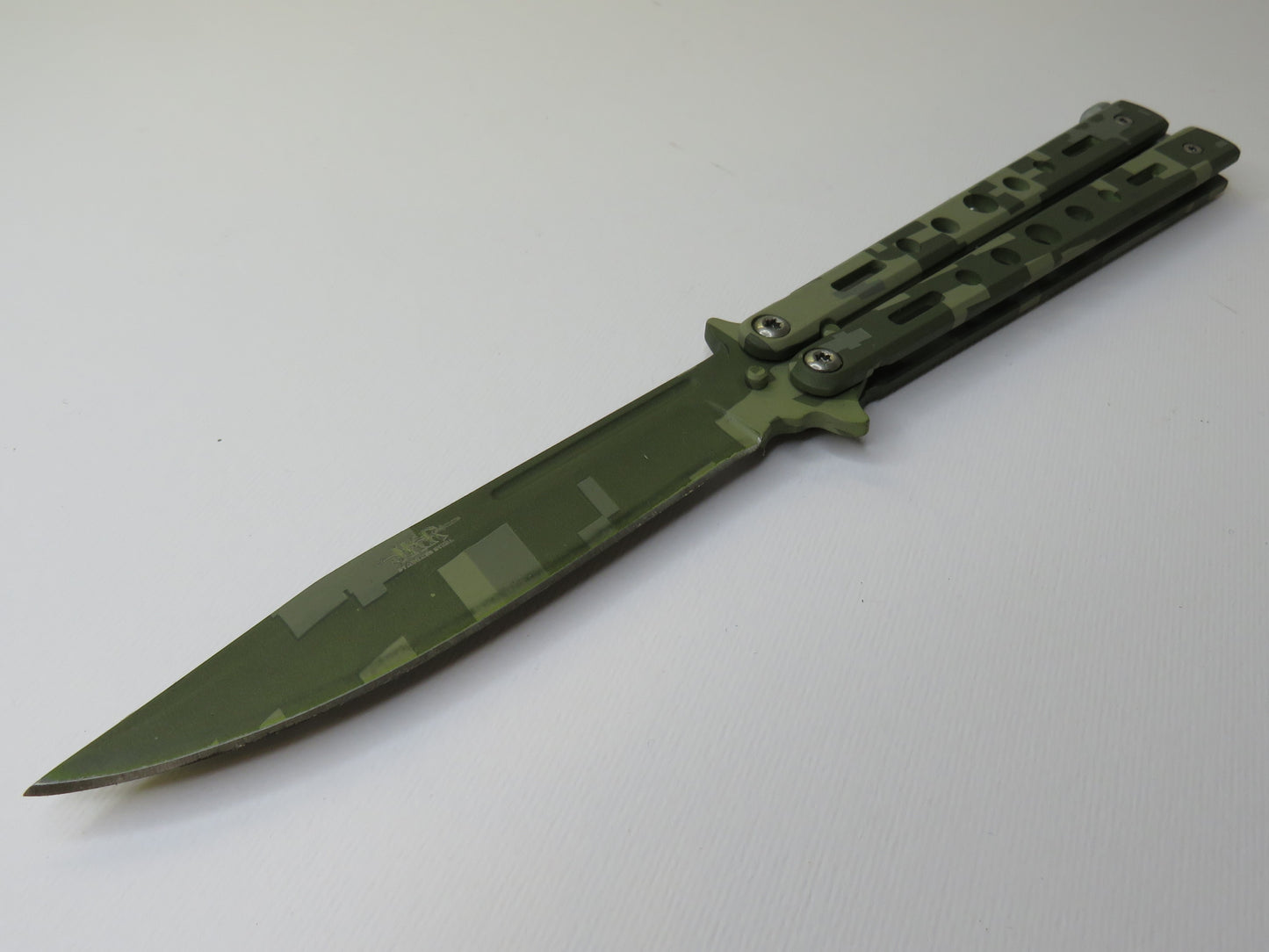 Coltello Butterfly Camouflage - toni verdi by Laika Coltellerie