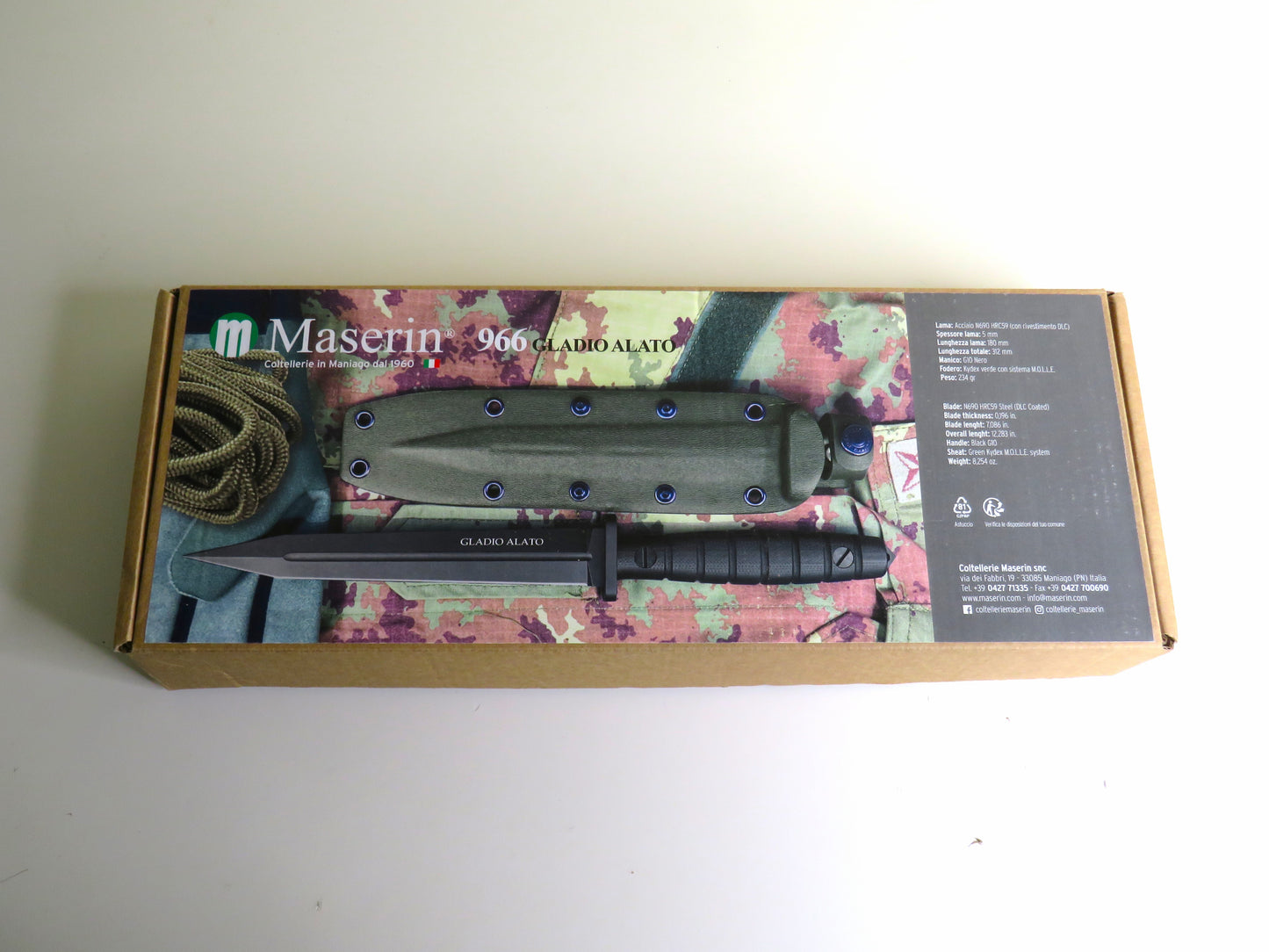Coltello a lama fissa Gladio Alato - by Coltellerie Maserin