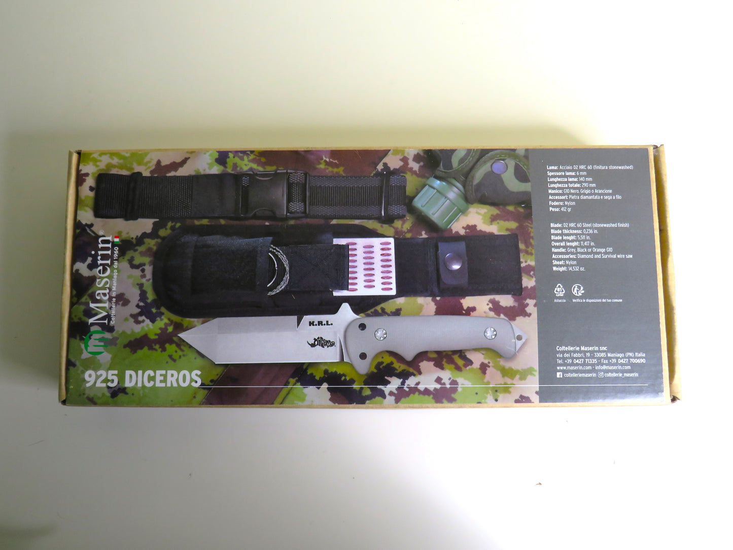 Coltello a lama fissa Diceros - by Coltellerie Maserin
